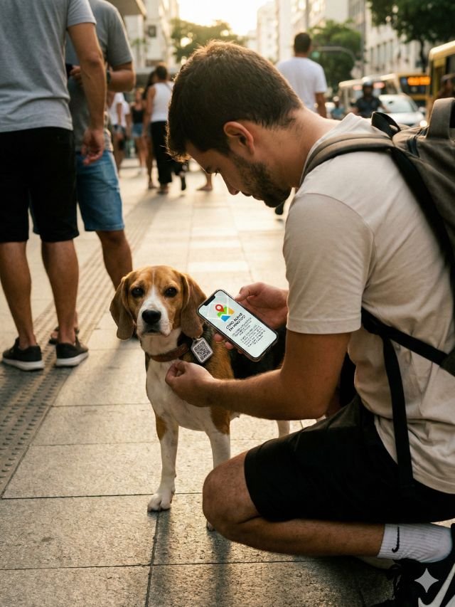 Como achar o cão em minutos com GPS e QR Code?