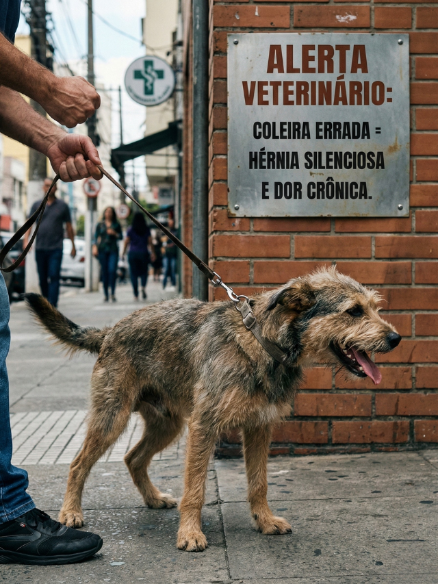 Como o uso da coleira errada pode arruinar a coluna do seu pet?