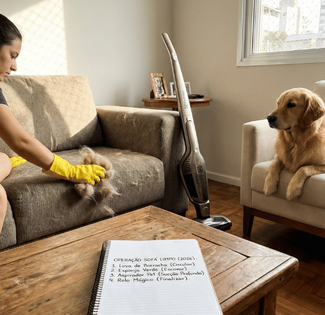 O que é bom para tirar pelo de cachorro no sofá Latidos e Lambidas Capa Web Stories
