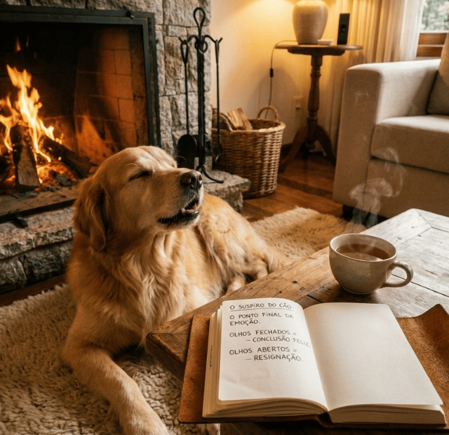 O que significa quando um cachorro suspira Latidos e Lambidas Capa Web Stories