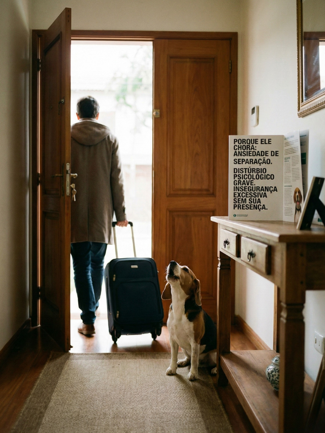Porque meu cachorro chora quando eu saio?