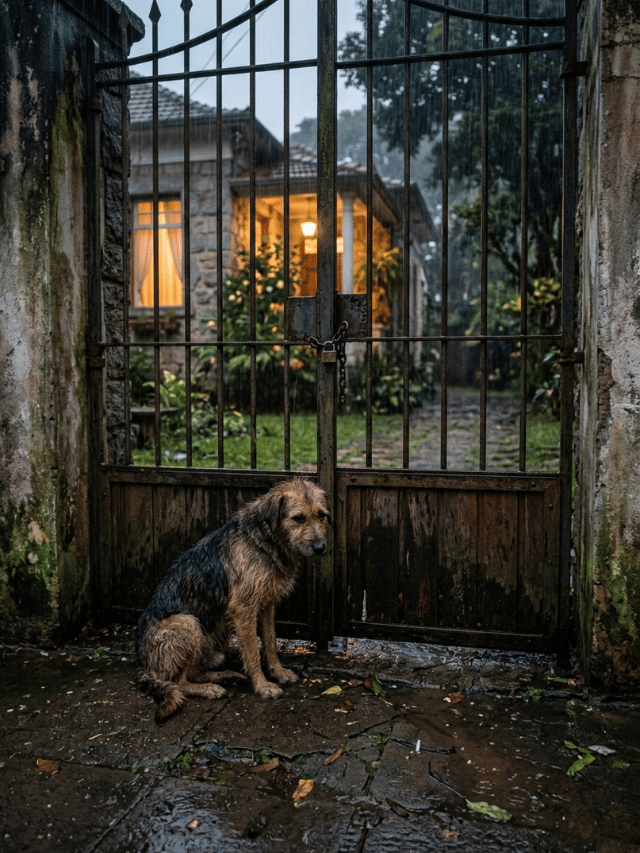 Fiel até o fim! O cão expulso por um motivo bizarro ainda vigia o lar